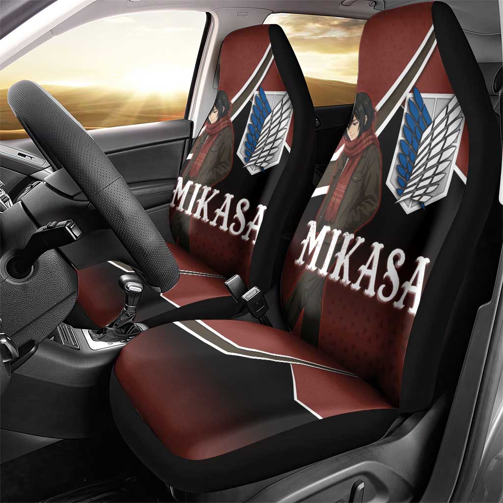 Mikasa Attack on Titan Car Seat Cover Anime Cozy Streetwear Art