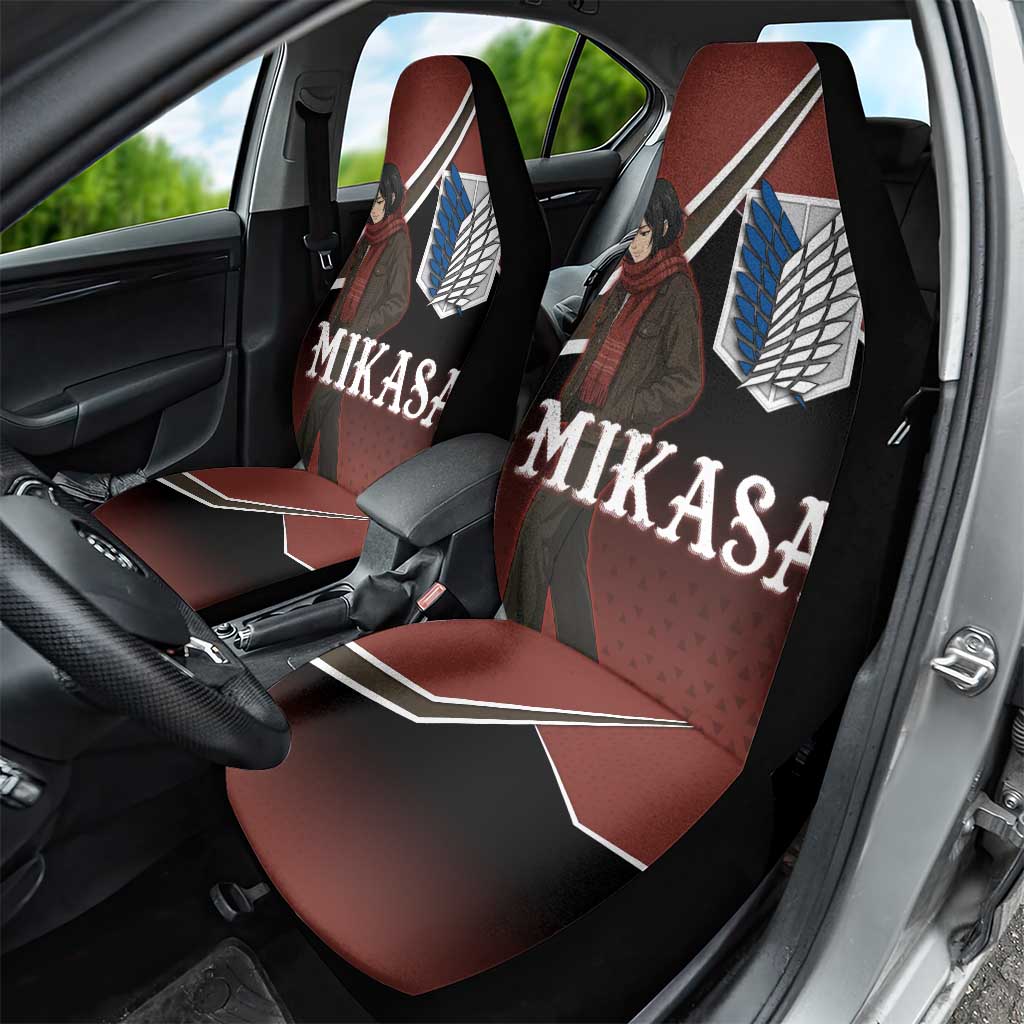 Mikasa Attack on Titan Car Seat Cover Anime Cozy Streetwear Art