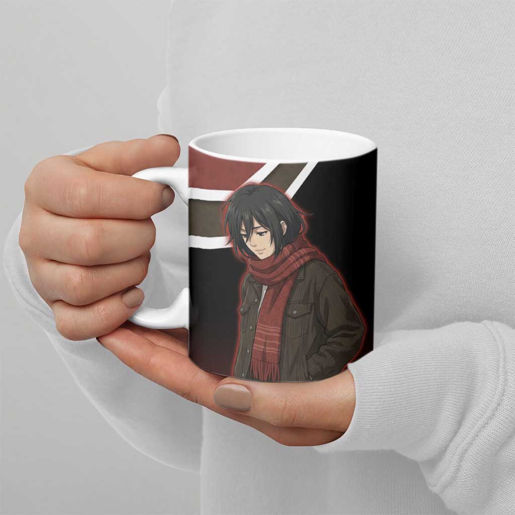 Mikasa Attack on Titan Ceramic Mug Anime Cozy Streetwear Art