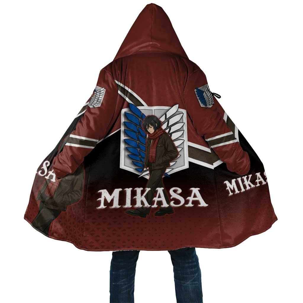 Mikasa Attack on Titan Cloak Anime Cozy Streetwear Art