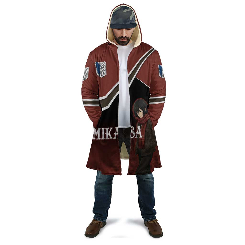 Mikasa Attack on Titan Cloak Anime Cozy Streetwear Art