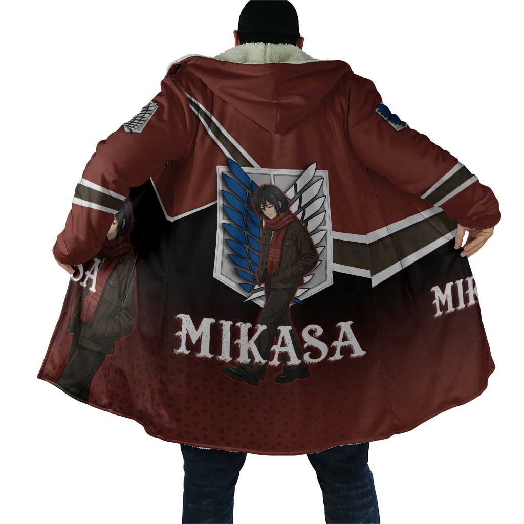Mikasa Attack on Titan Cloak Anime Cozy Streetwear Art