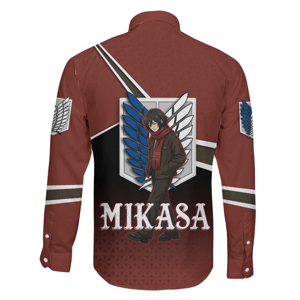 Mikasa Attack on Titan Family Matching Tank Maxi Dress and Hawaiian Shirt Anime Cozy Streetwear Art