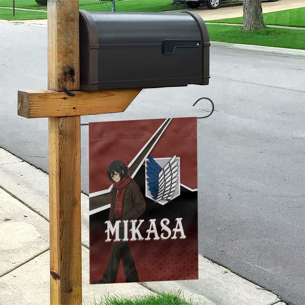 Mikasa Attack on Titan Garden Flag Anime Cozy Streetwear Art