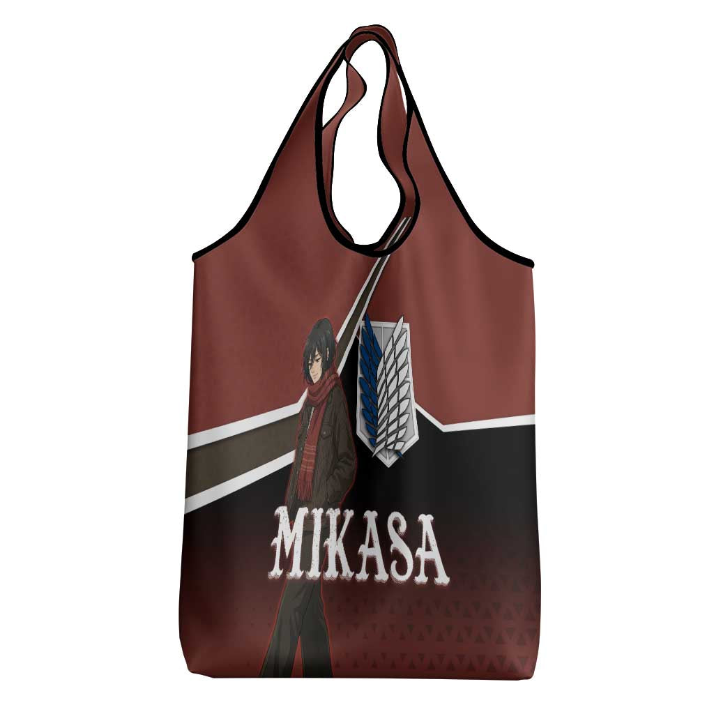Mikasa Attack on Titan Grocery Bag Anime Cozy Streetwear Art