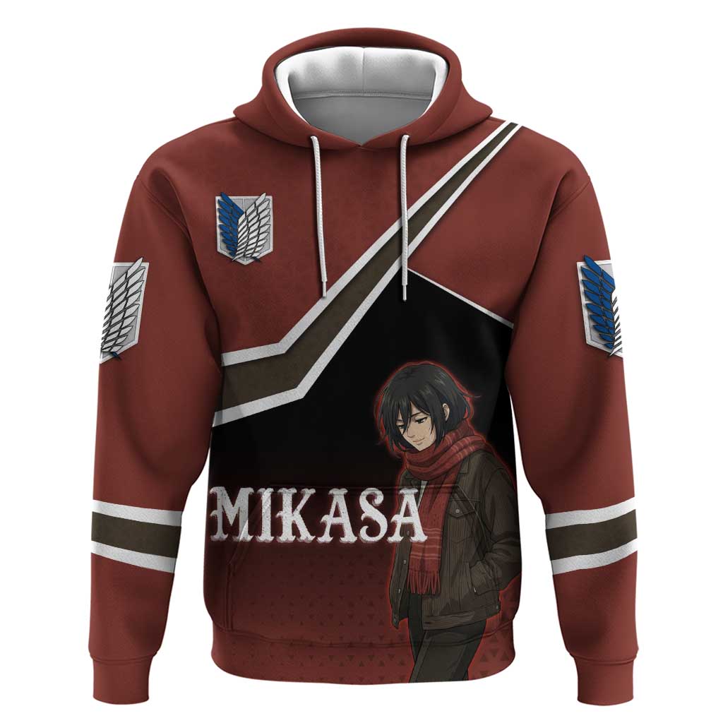 Mikasa Attack on Titan Hoodie Anime Cozy Streetwear Art