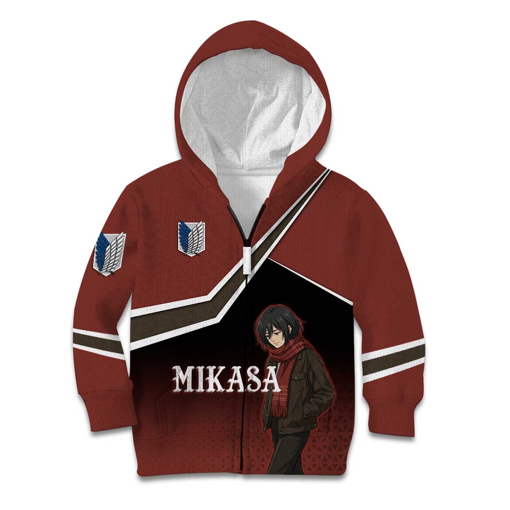 Mikasa Attack on Titan Kid Hoodie Anime Cozy Streetwear Art