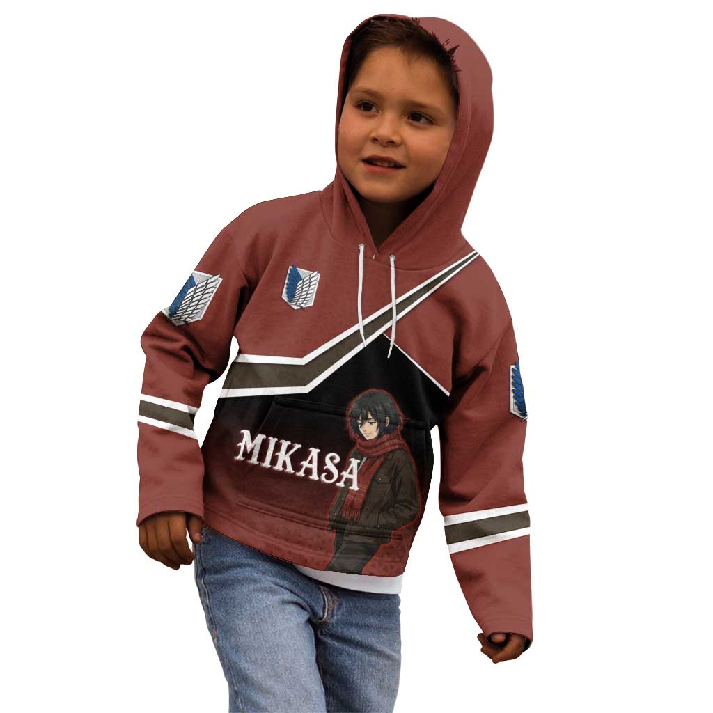 Mikasa Attack on Titan Kid Hoodie Anime Cozy Streetwear Art