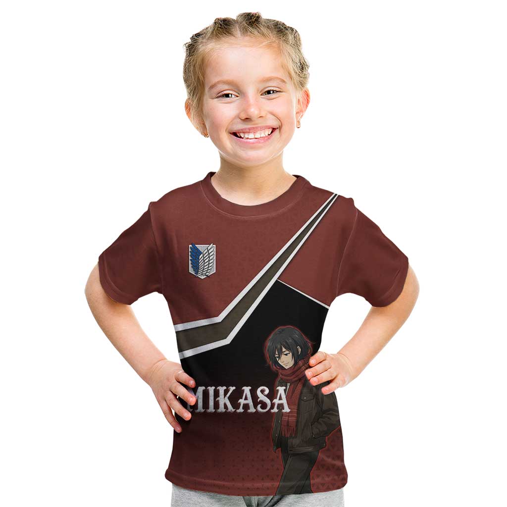 Mikasa Attack on Titan Kid T Shirt Anime Cozy Streetwear Art