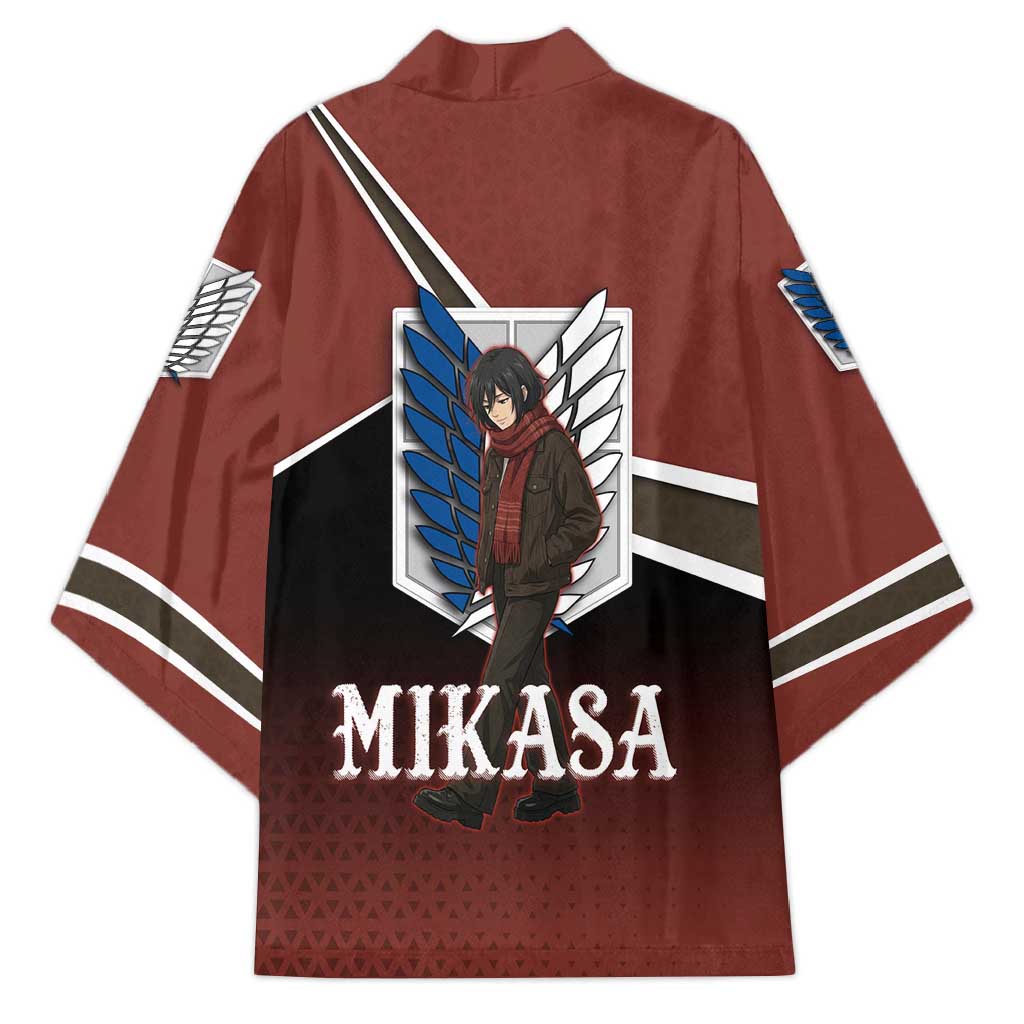 Mikasa Attack on Titan Kimono Anime Cozy Streetwear Art