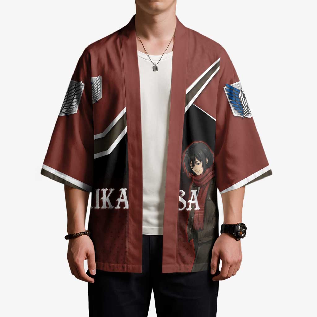 Mikasa Attack on Titan Kimono Anime Cozy Streetwear Art