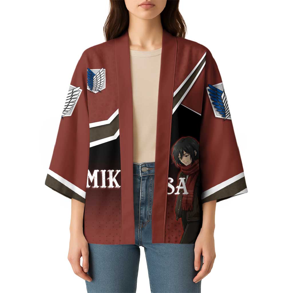 Mikasa Attack on Titan Kimono Anime Cozy Streetwear Art