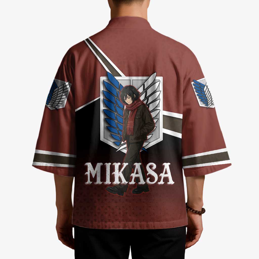 Mikasa Attack on Titan Kimono Anime Cozy Streetwear Art