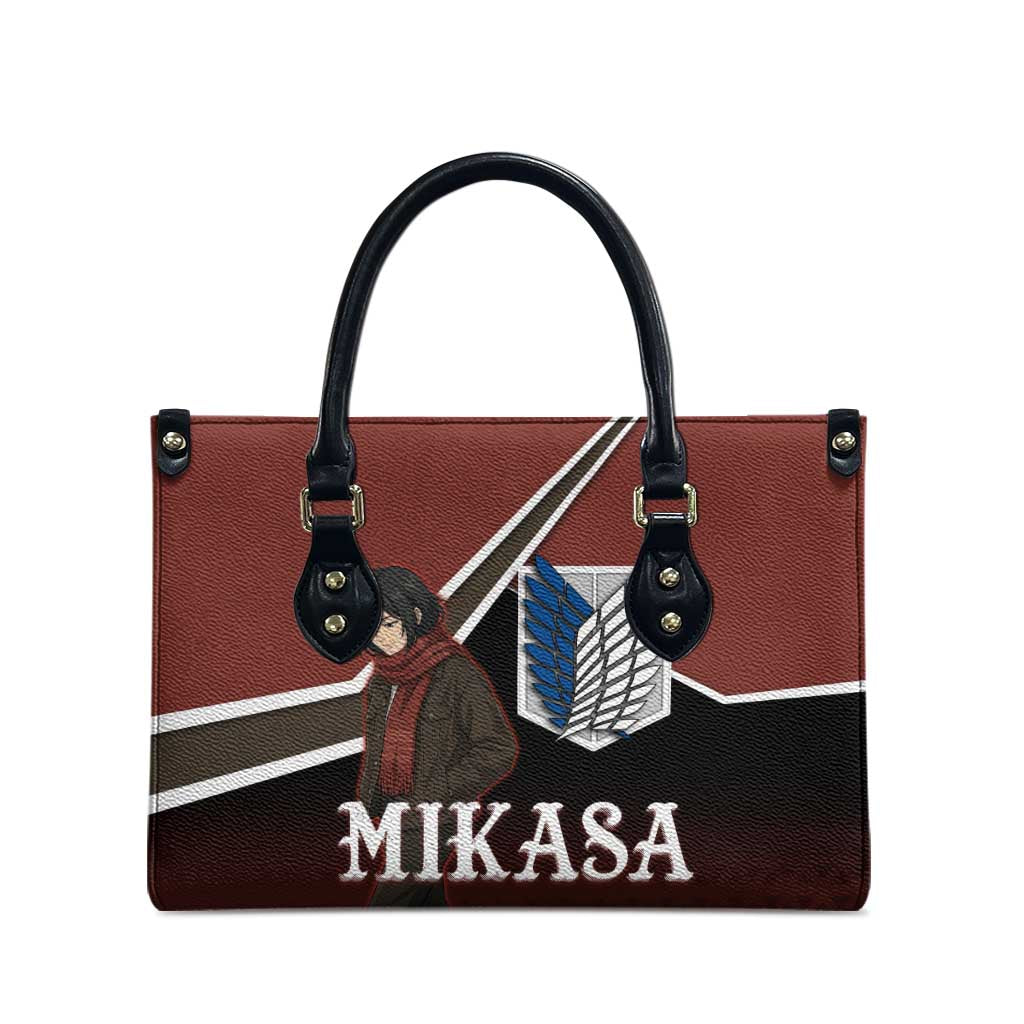 Mikasa Attack on Titan Leather Bag Anime Cozy Streetwear Art