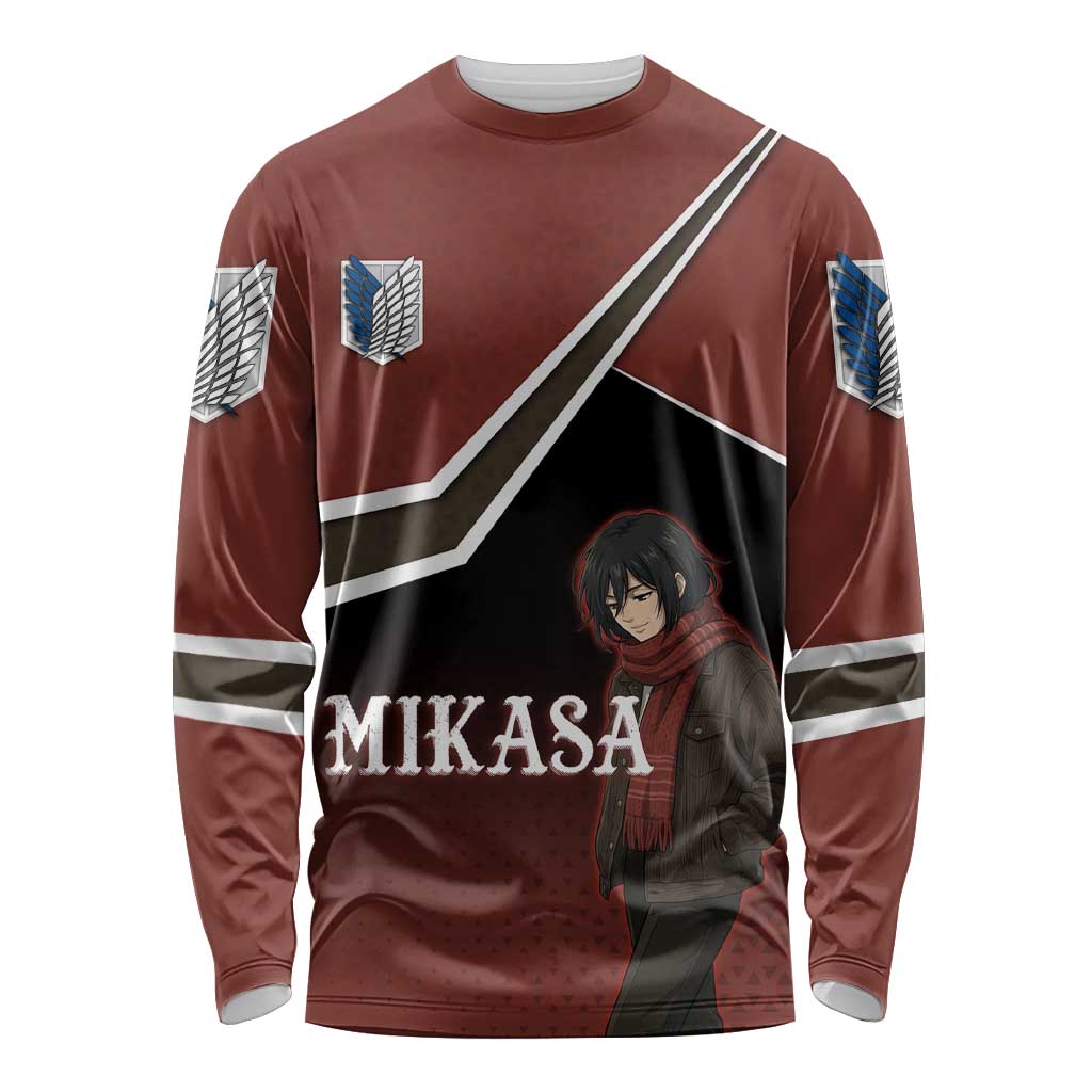 Mikasa Attack on Titan Long Sleeve Shirt Anime Cozy Streetwear Art