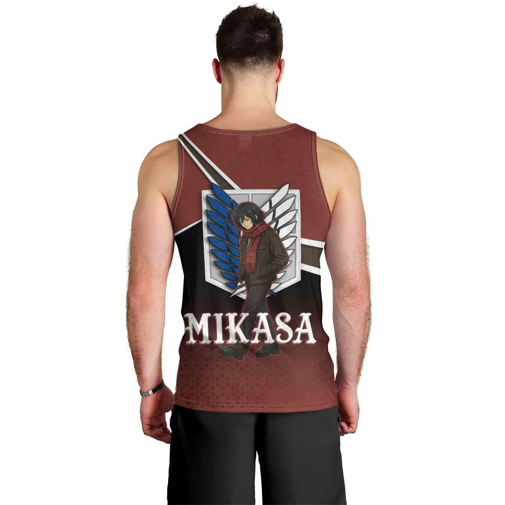 Mikasa Attack on Titan Men Tank Top Anime Cozy Streetwear Art