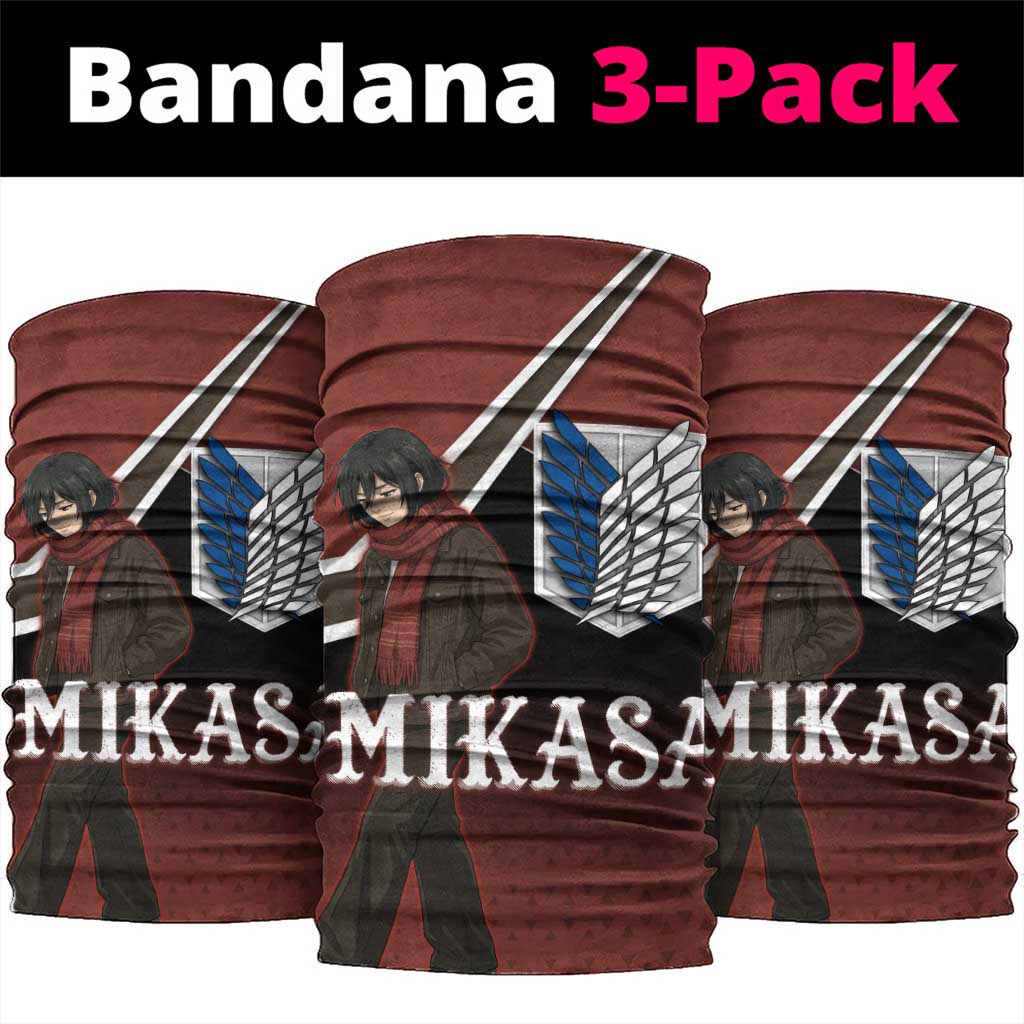 Mikasa Attack on Titan Neck Gaiter Anime Cozy Streetwear Art