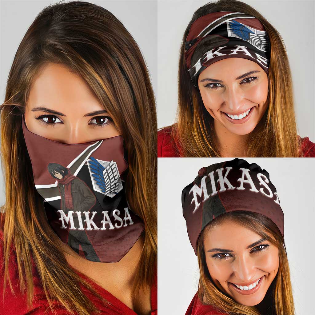 Mikasa Attack on Titan Neck Gaiter Anime Cozy Streetwear Art