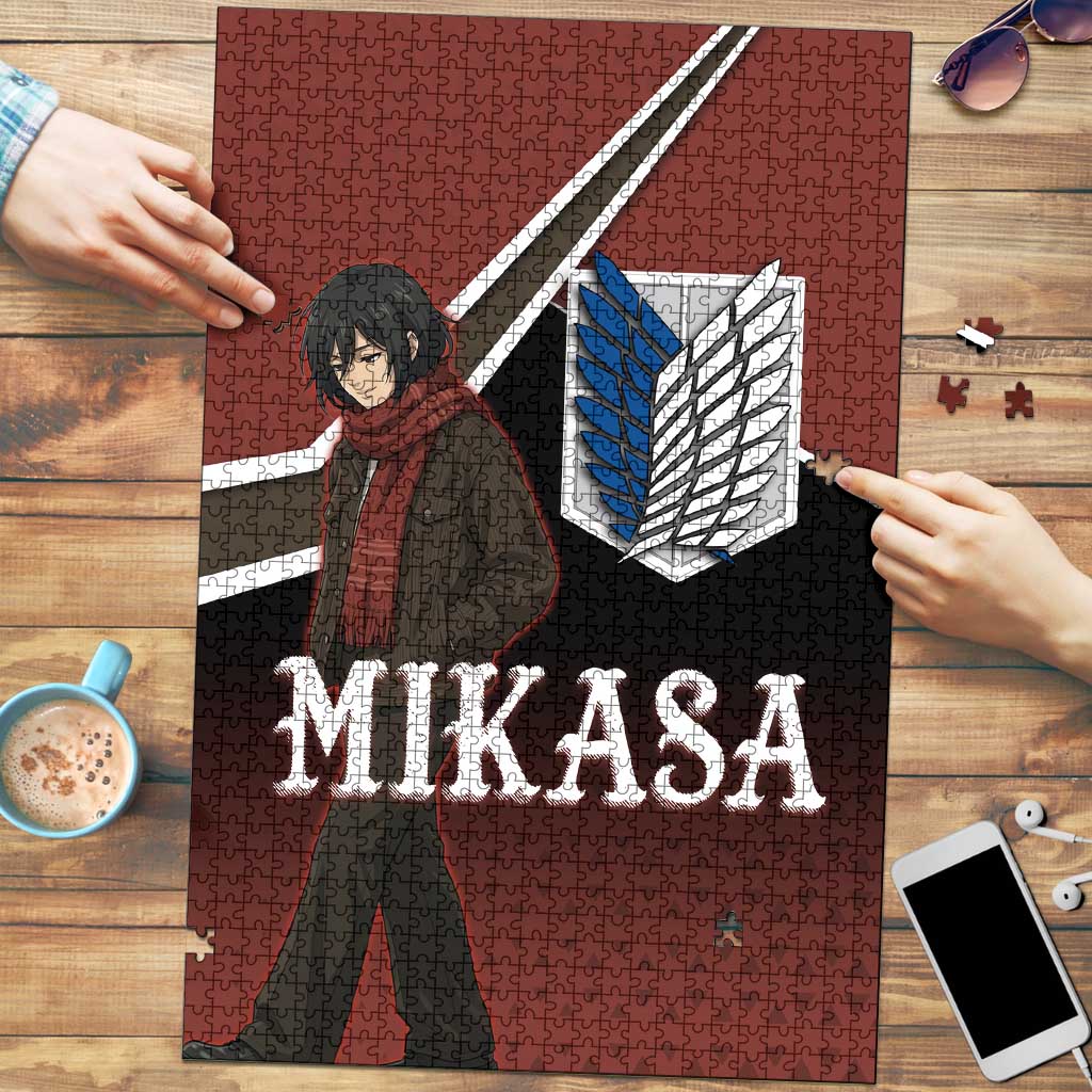 Mikasa Attack on Titan Puzzle Anime Cozy Streetwear Art