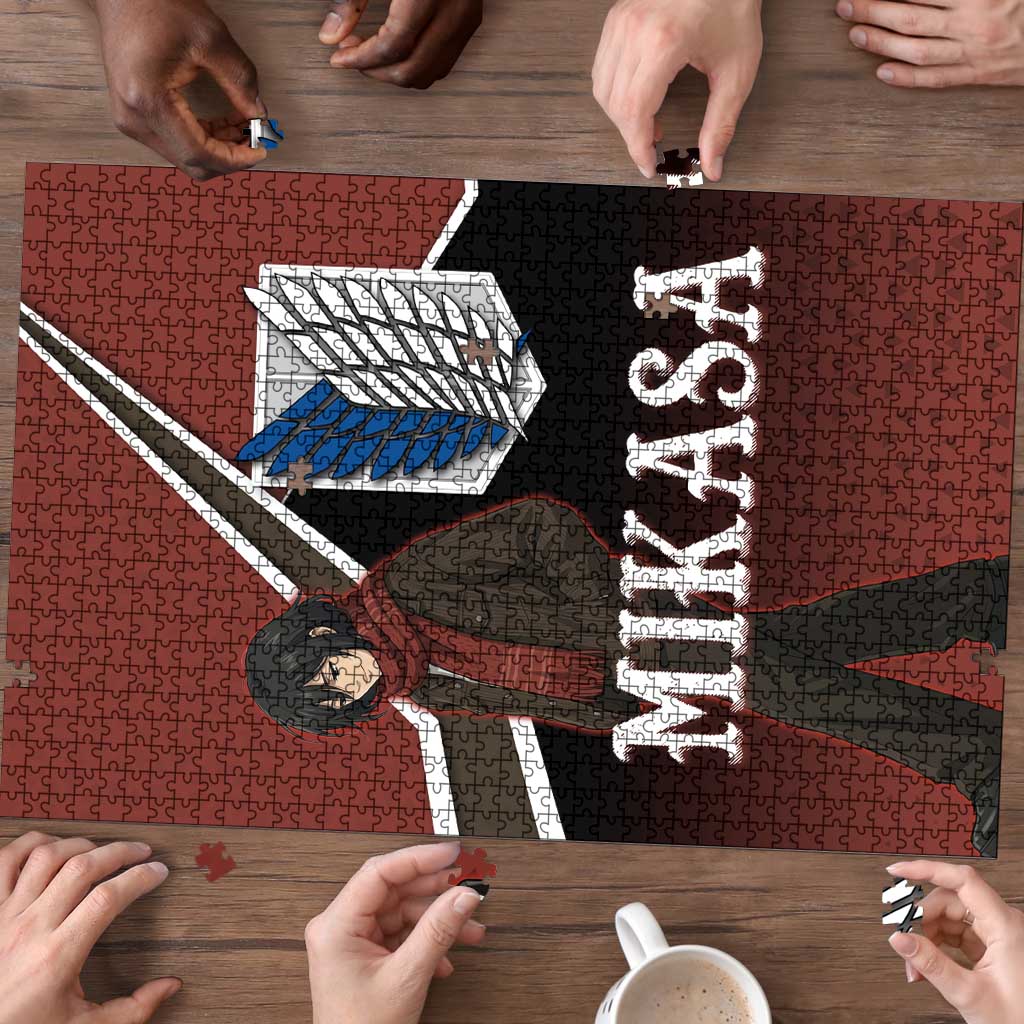 Mikasa Attack on Titan Puzzle Anime Cozy Streetwear Art