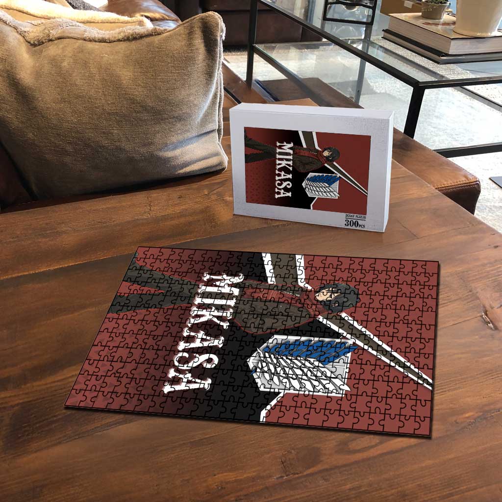 Mikasa Attack on Titan Puzzle Anime Cozy Streetwear Art