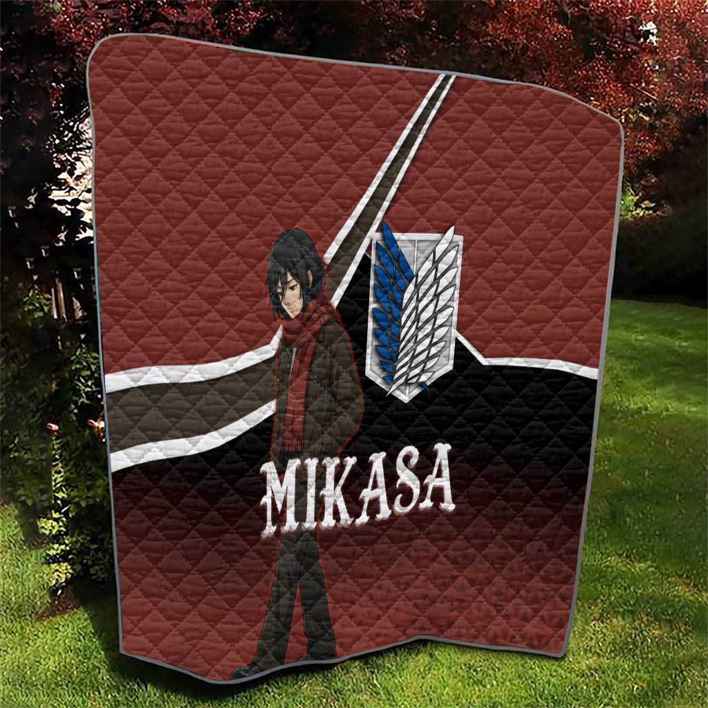 Mikasa Attack on Titan Quilt Anime Cozy Streetwear Art