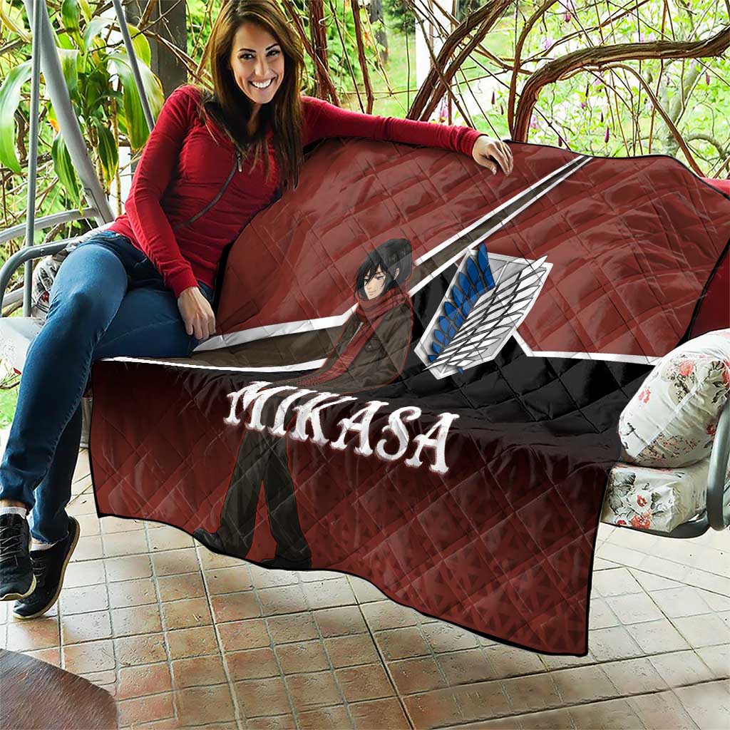 Mikasa Attack on Titan Quilt Anime Cozy Streetwear Art