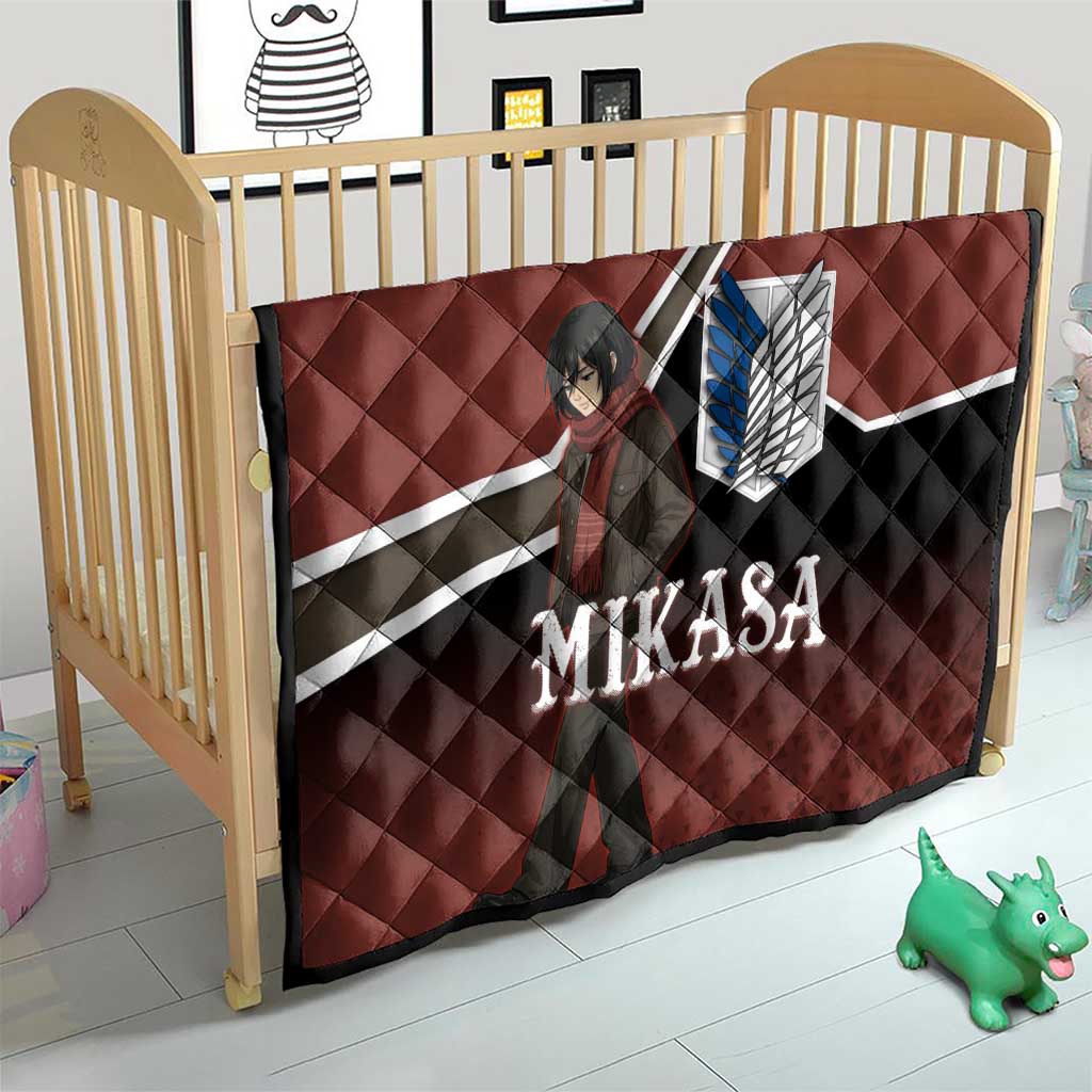 Mikasa Attack on Titan Quilt Anime Cozy Streetwear Art