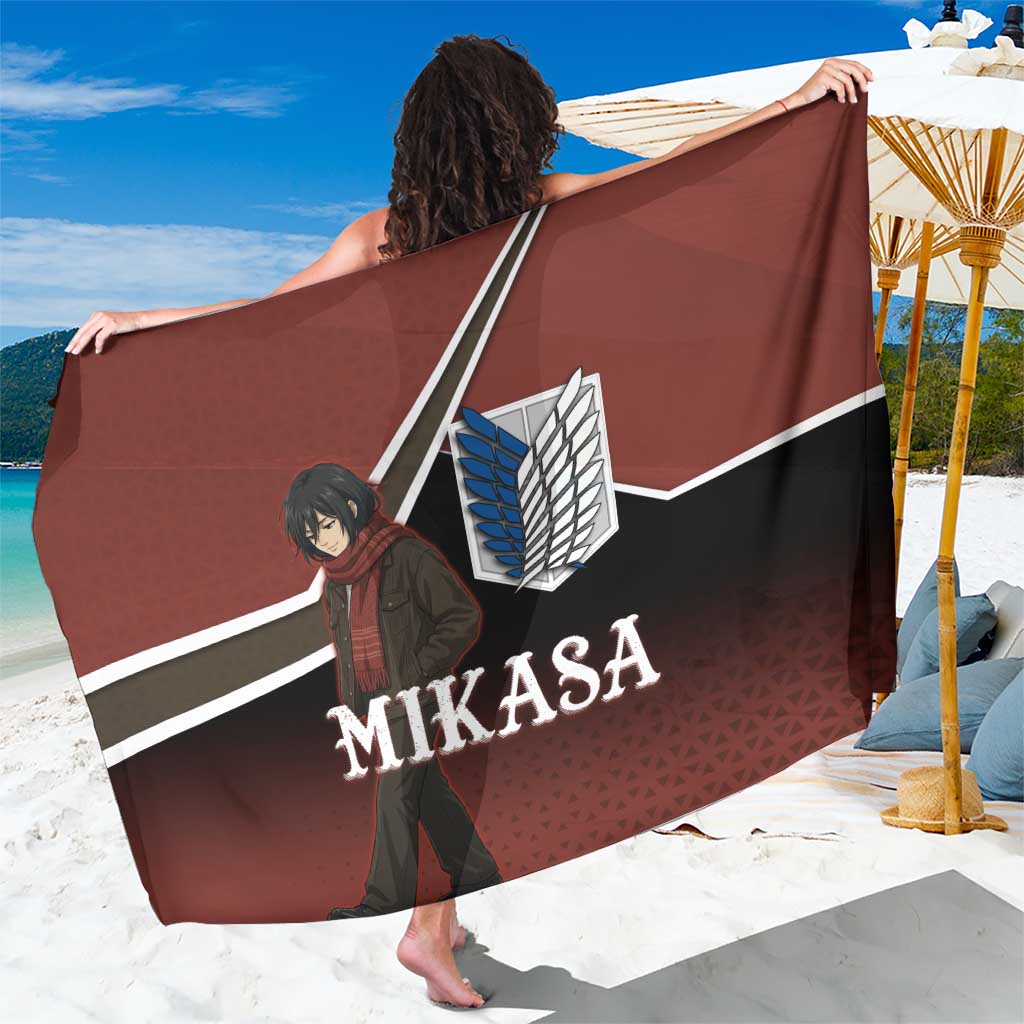 Mikasa Attack on Titan Sarong Anime Cozy Streetwear Art