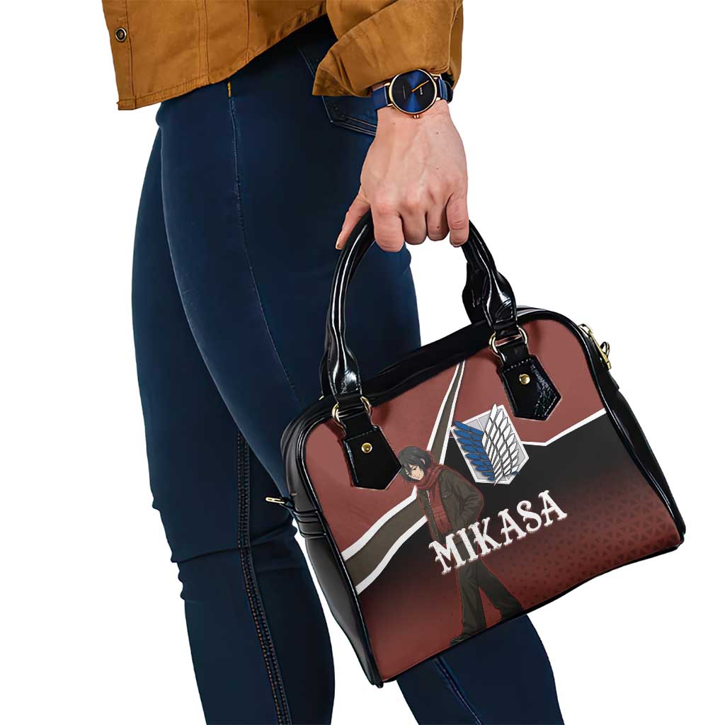 Mikasa Attack on Titan Shoulder Handbag Anime Cozy Streetwear Art