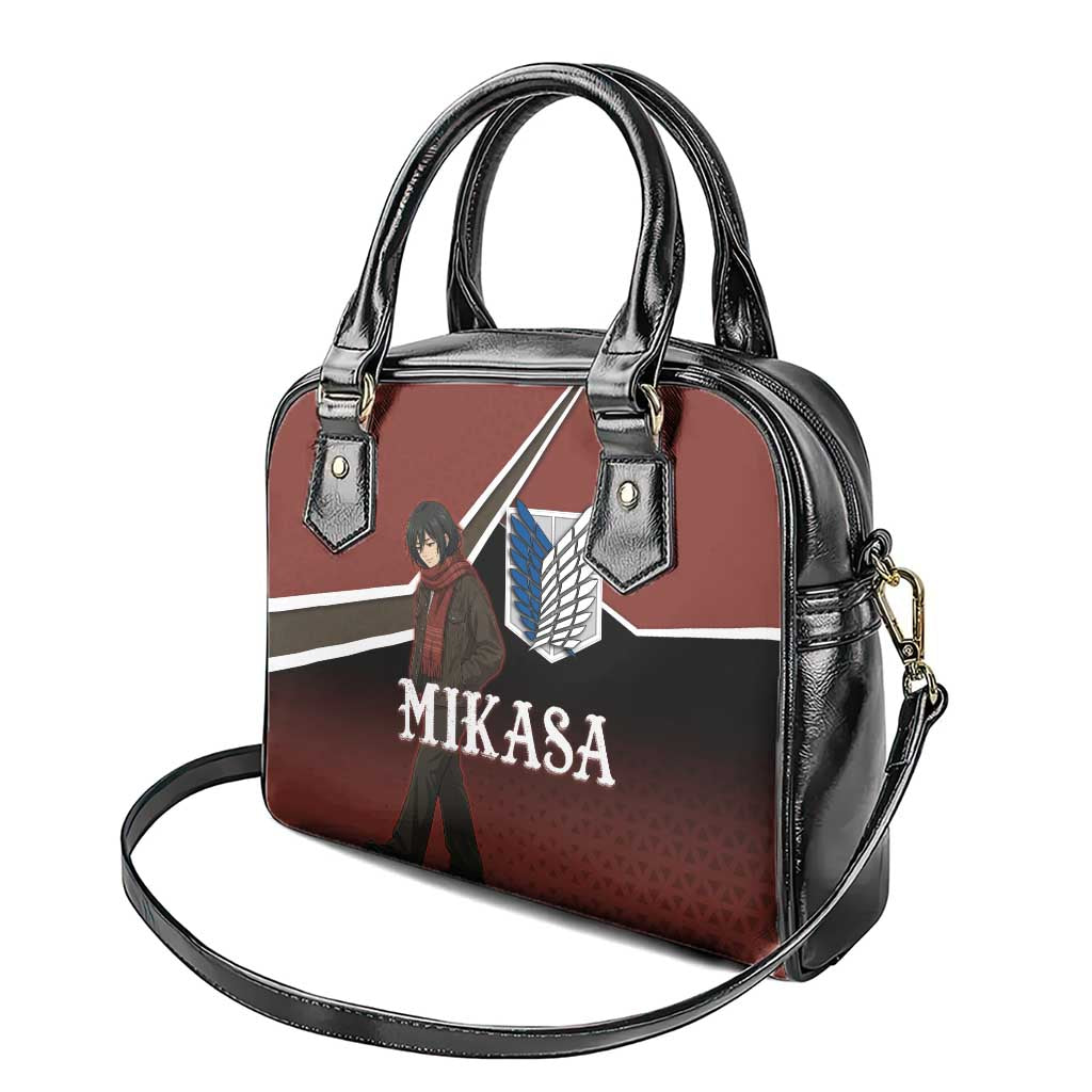 Mikasa Attack on Titan Shoulder Handbag Anime Cozy Streetwear Art