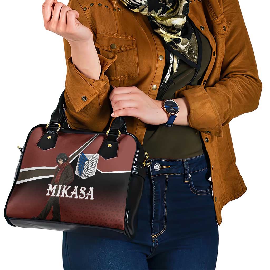 Mikasa Attack on Titan Shoulder Handbag Anime Cozy Streetwear Art