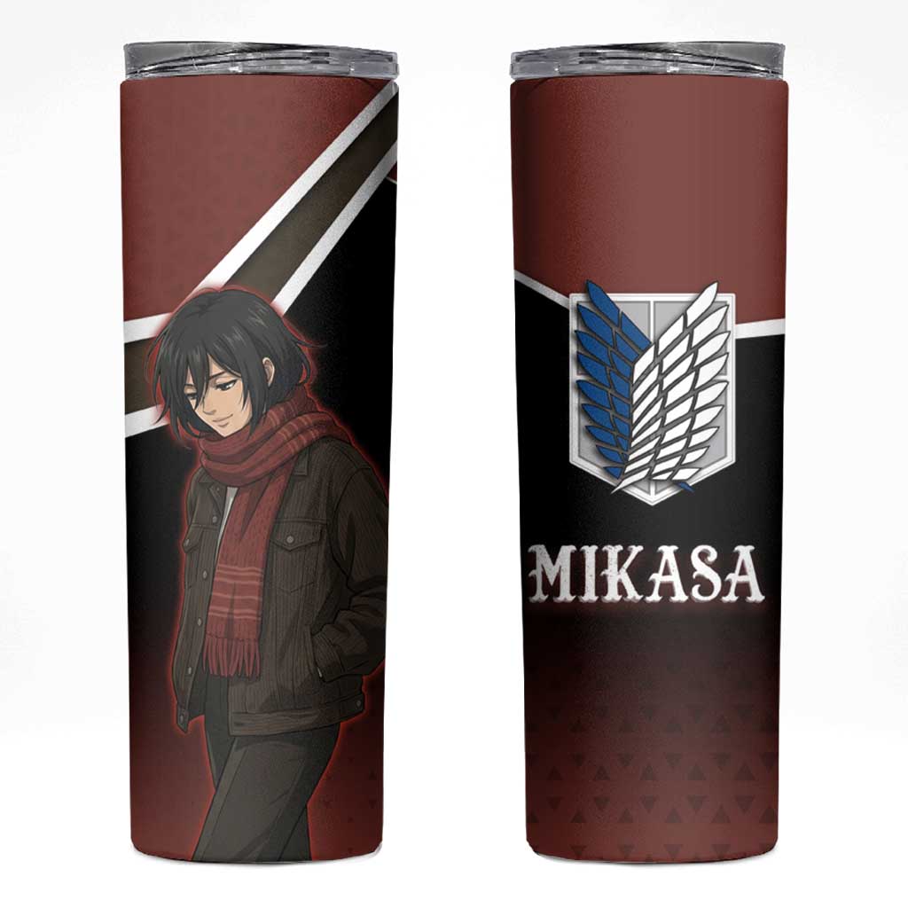 Mikasa Attack on Titan Skinny Tumbler Anime Cozy Streetwear Art