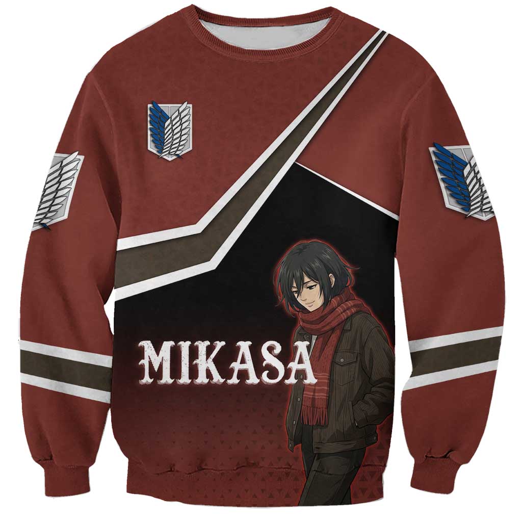 Mikasa Attack on Titan Sweatshirt Anime Cozy Streetwear Art