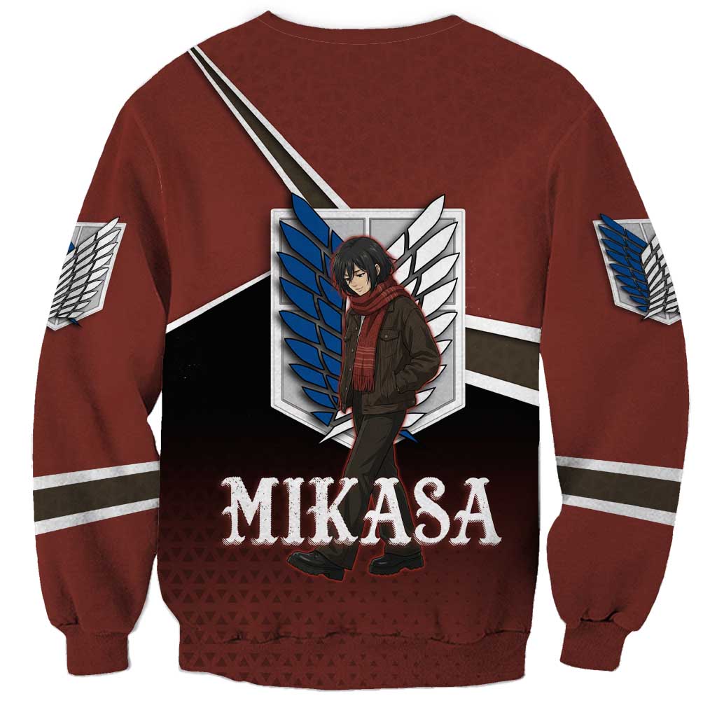 Mikasa Attack on Titan Sweatshirt Anime Cozy Streetwear Art