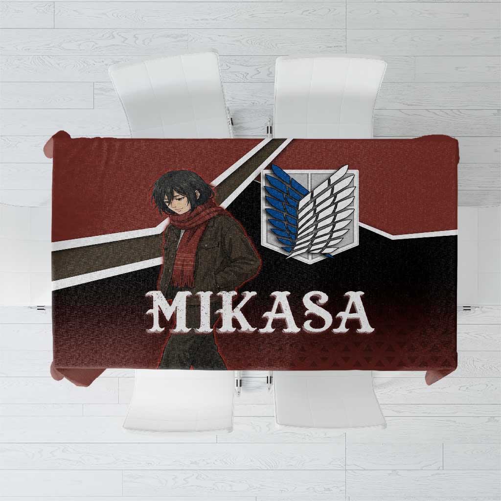 Mikasa Attack on Titan Tablecloth Anime Cozy Streetwear Art