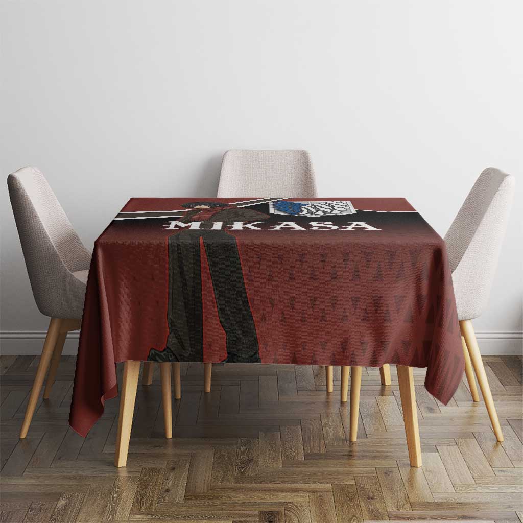 Mikasa Attack on Titan Tablecloth Anime Cozy Streetwear Art