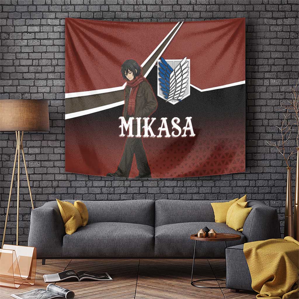 Mikasa Attack on Titan Tapestry Anime Cozy Streetwear Art