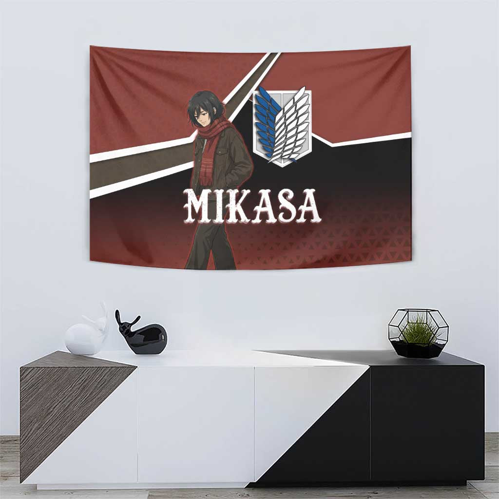 Mikasa Attack on Titan Tapestry Anime Cozy Streetwear Art