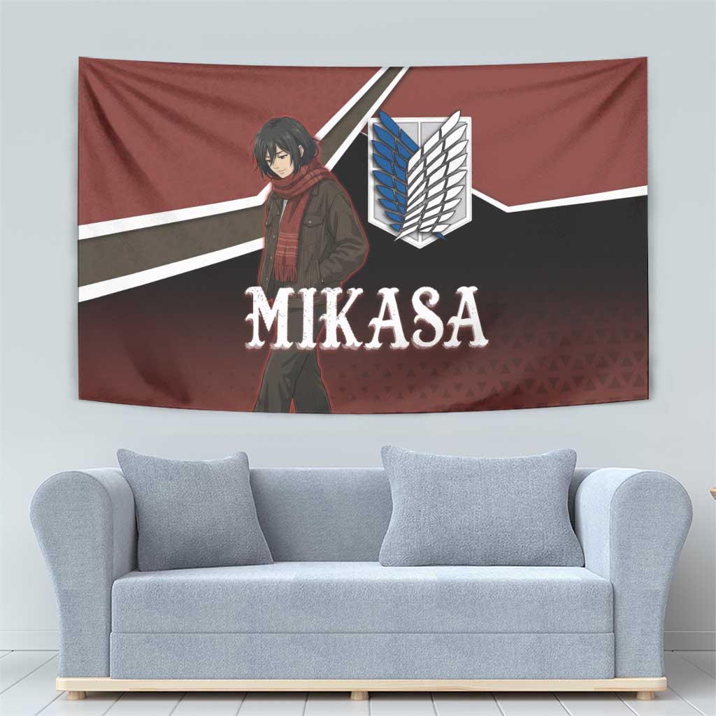 Mikasa Attack on Titan Tapestry Anime Cozy Streetwear Art