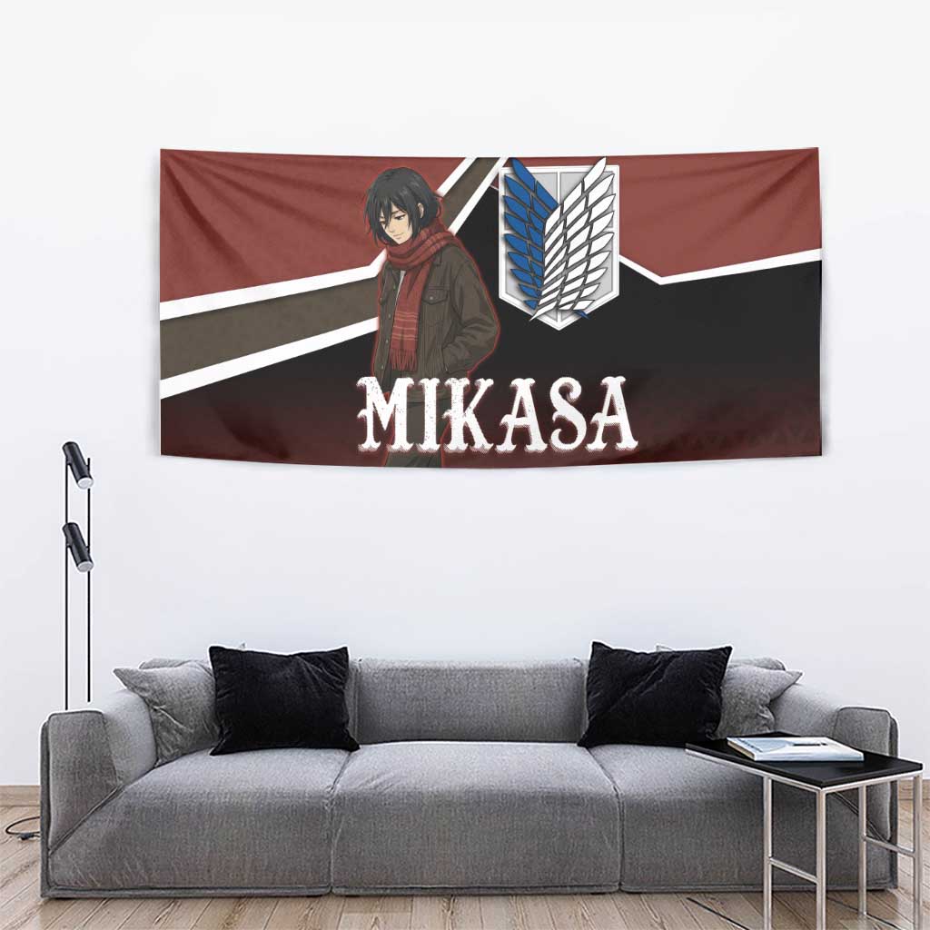 Mikasa Attack on Titan Tapestry Anime Cozy Streetwear Art