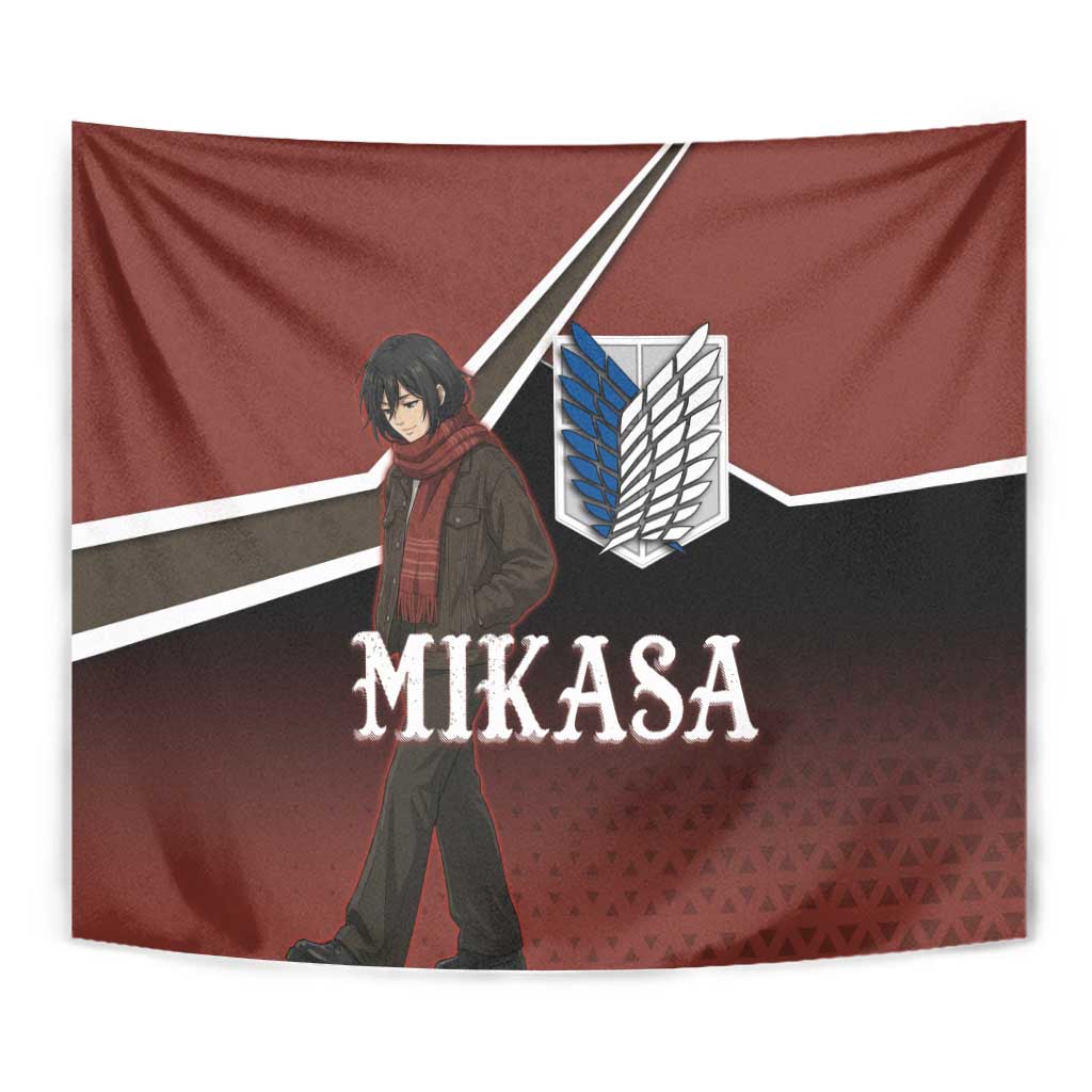Mikasa Attack on Titan Tapestry Anime Cozy Streetwear Art
