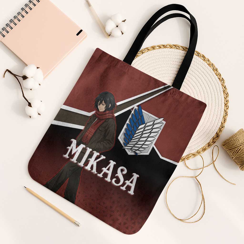 Mikasa Attack on Titan Tote Bag Anime Cozy Streetwear Art