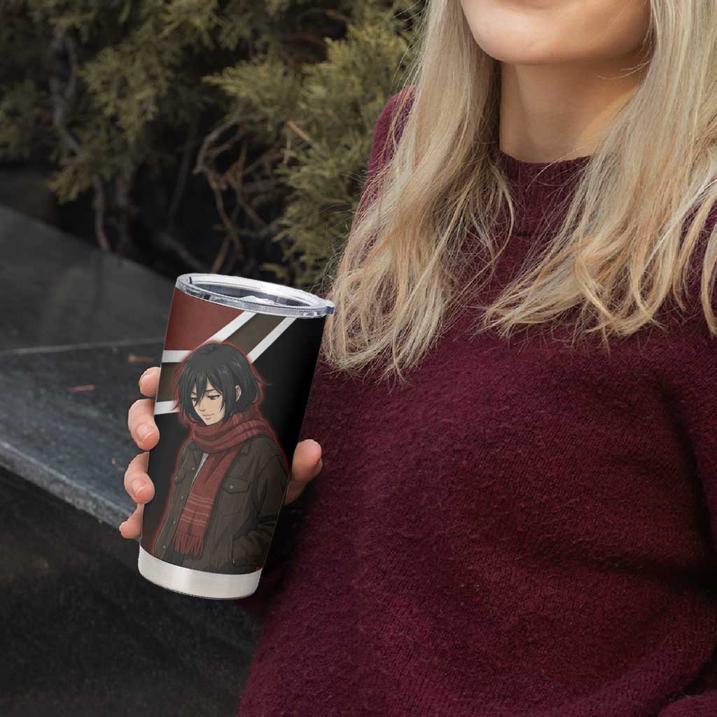 Mikasa Attack on Titan Tumbler Cup Anime Cozy Streetwear Art