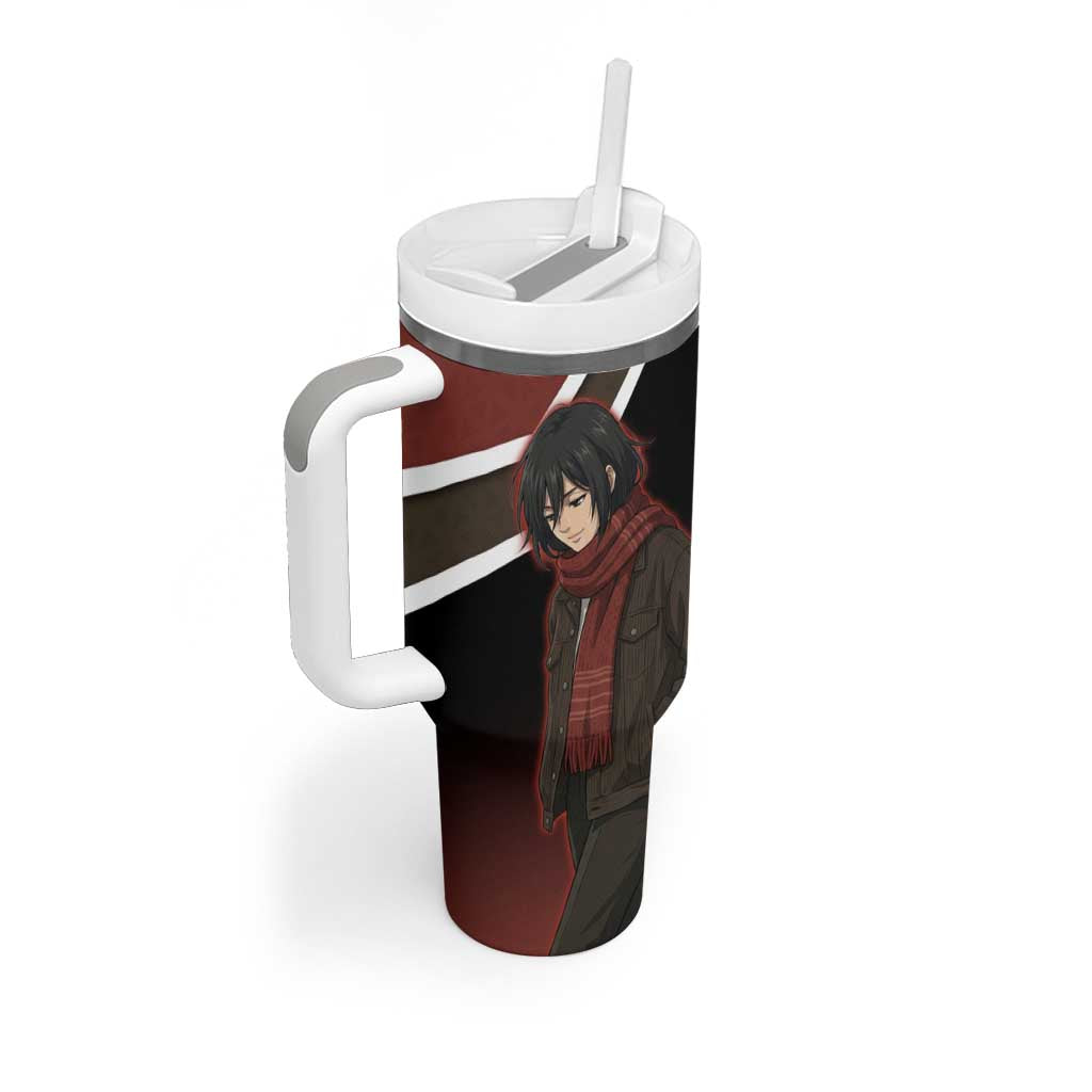 Mikasa Attack on Titan Tumbler With Handle Anime Cozy Streetwear Art