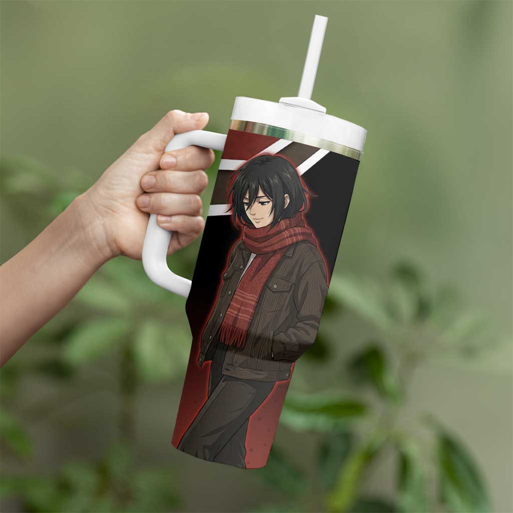 Mikasa Attack on Titan Tumbler With Handle Anime Cozy Streetwear Art