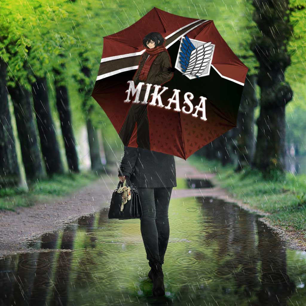 Mikasa Attack on Titan Umbrella Anime Cozy Streetwear Art