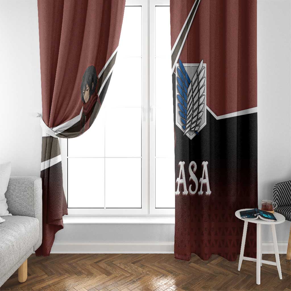Mikasa Attack on Titan Window Curtain Anime Cozy Streetwear Art