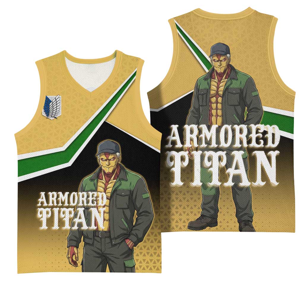 Armored Titan Attack on Titan Basketball Jersey Anime Urban Warrior Style