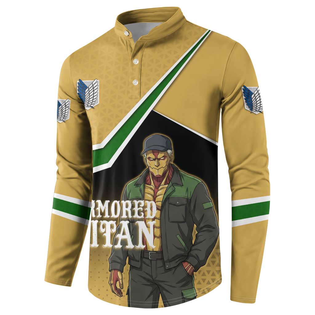 Armored Titan Attack on Titan Button Sweatshirt Anime Urban Warrior Style